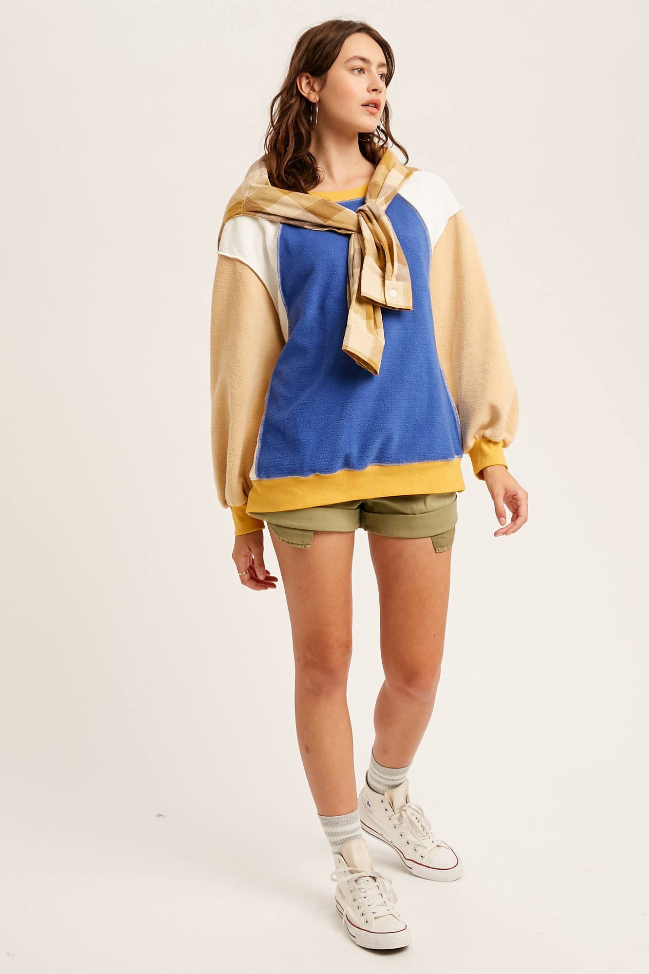 Colorblock Fleece Pullover