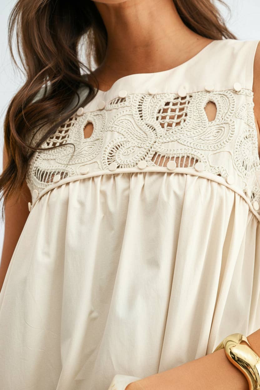 BOHO MAXI DRESS WITH LACE DETAILS