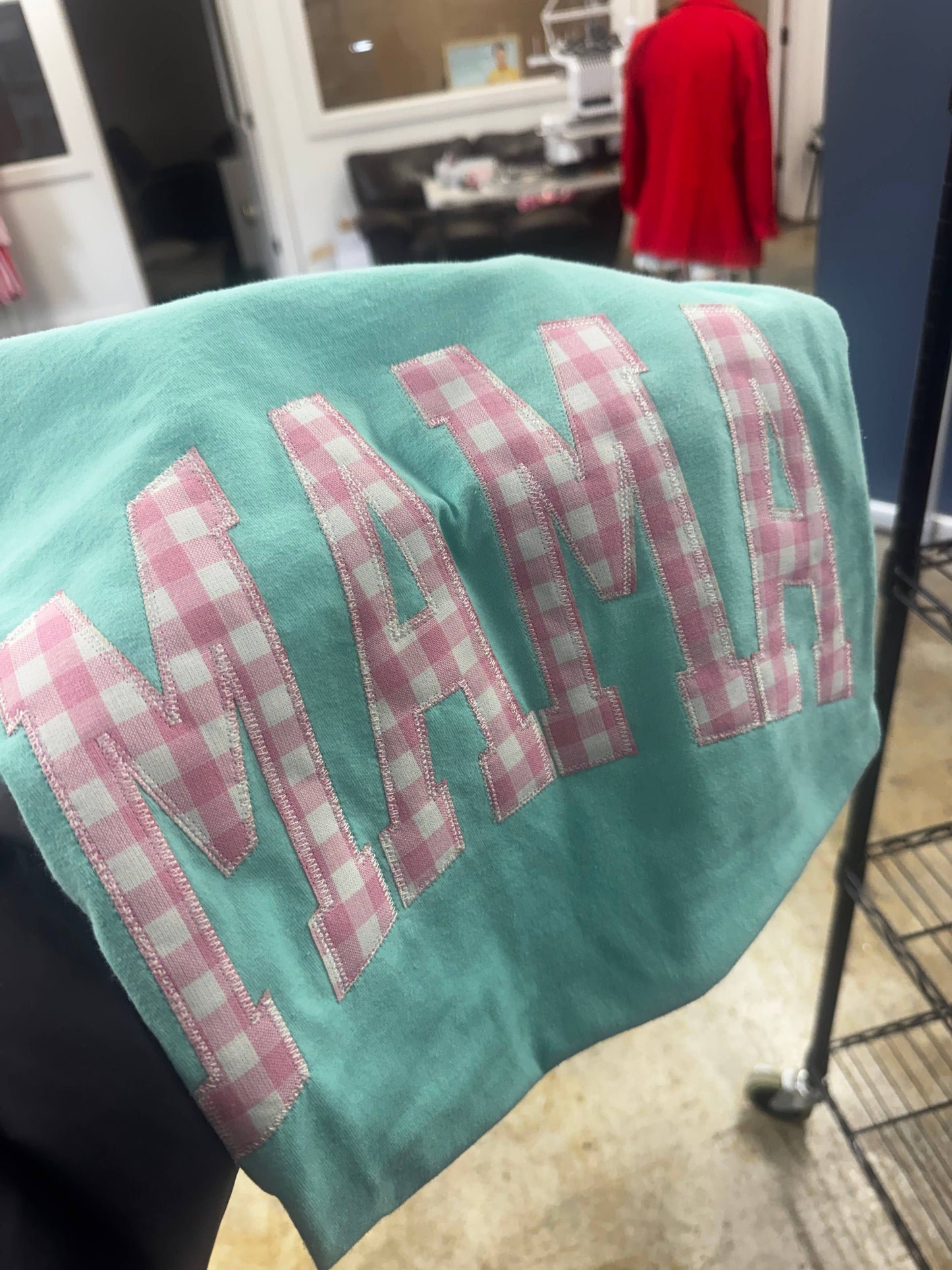 Pink Plaid Mama Mother's Day Shirt