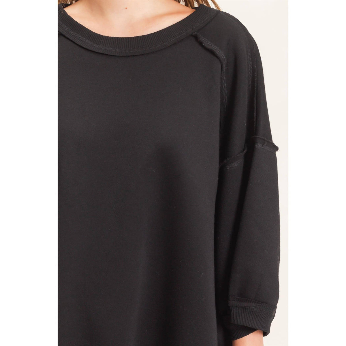Raglan Sleeve Oversized Sweatshirt