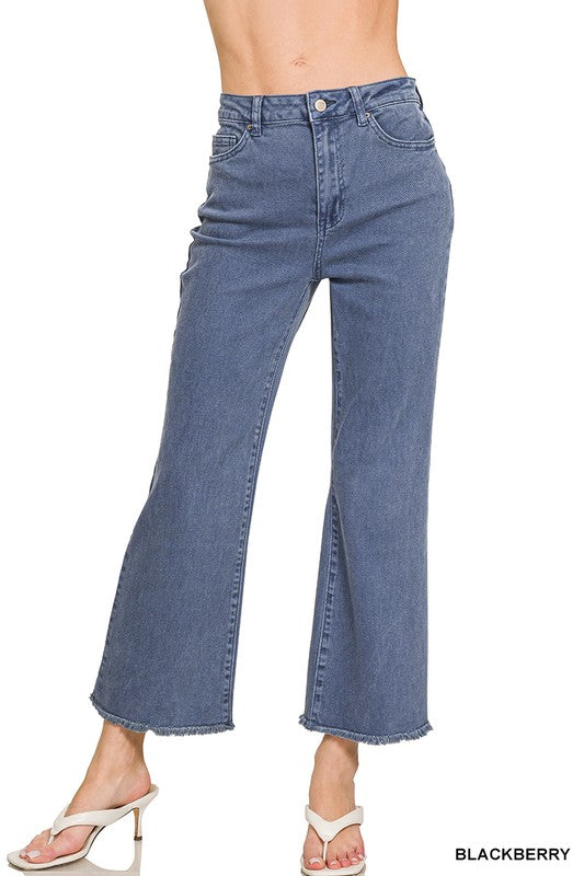 Acid Washed Bootcut Pants