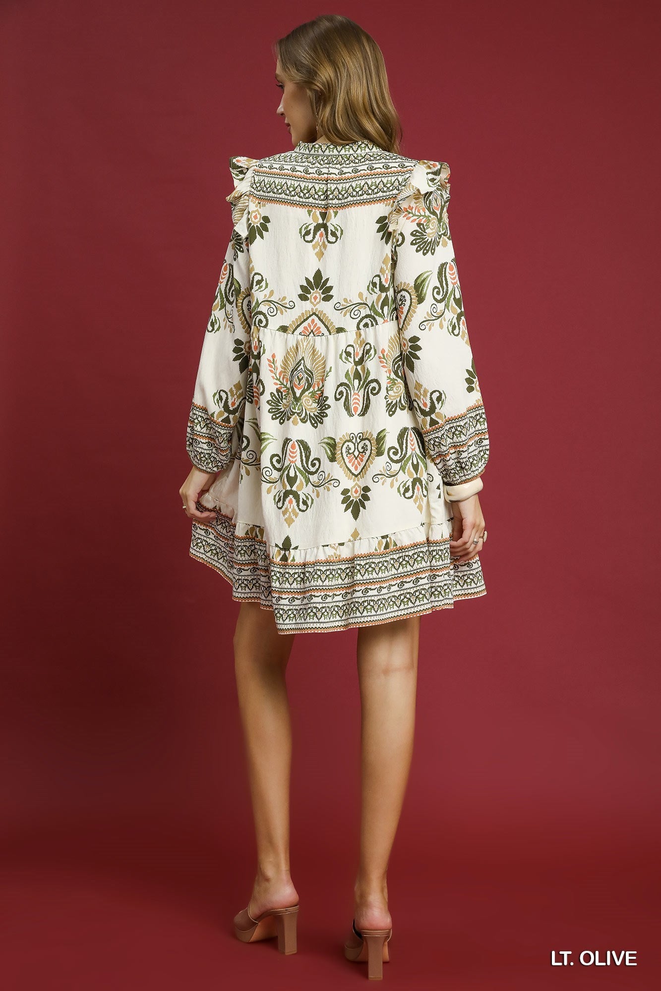 Boho Printed Mini Dress