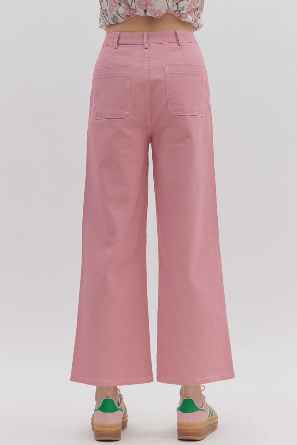 Woven High-waist Pants