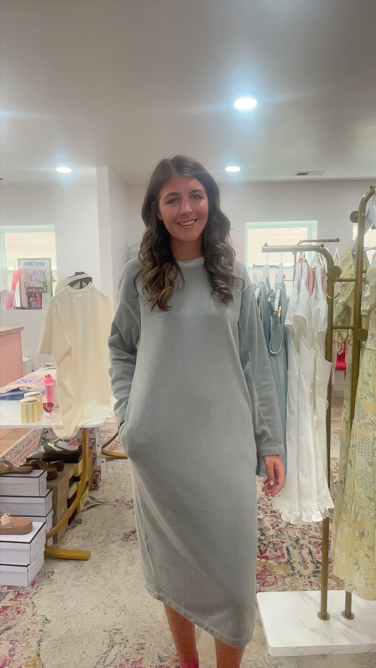 Soft Fleece Sweatshirt Dress