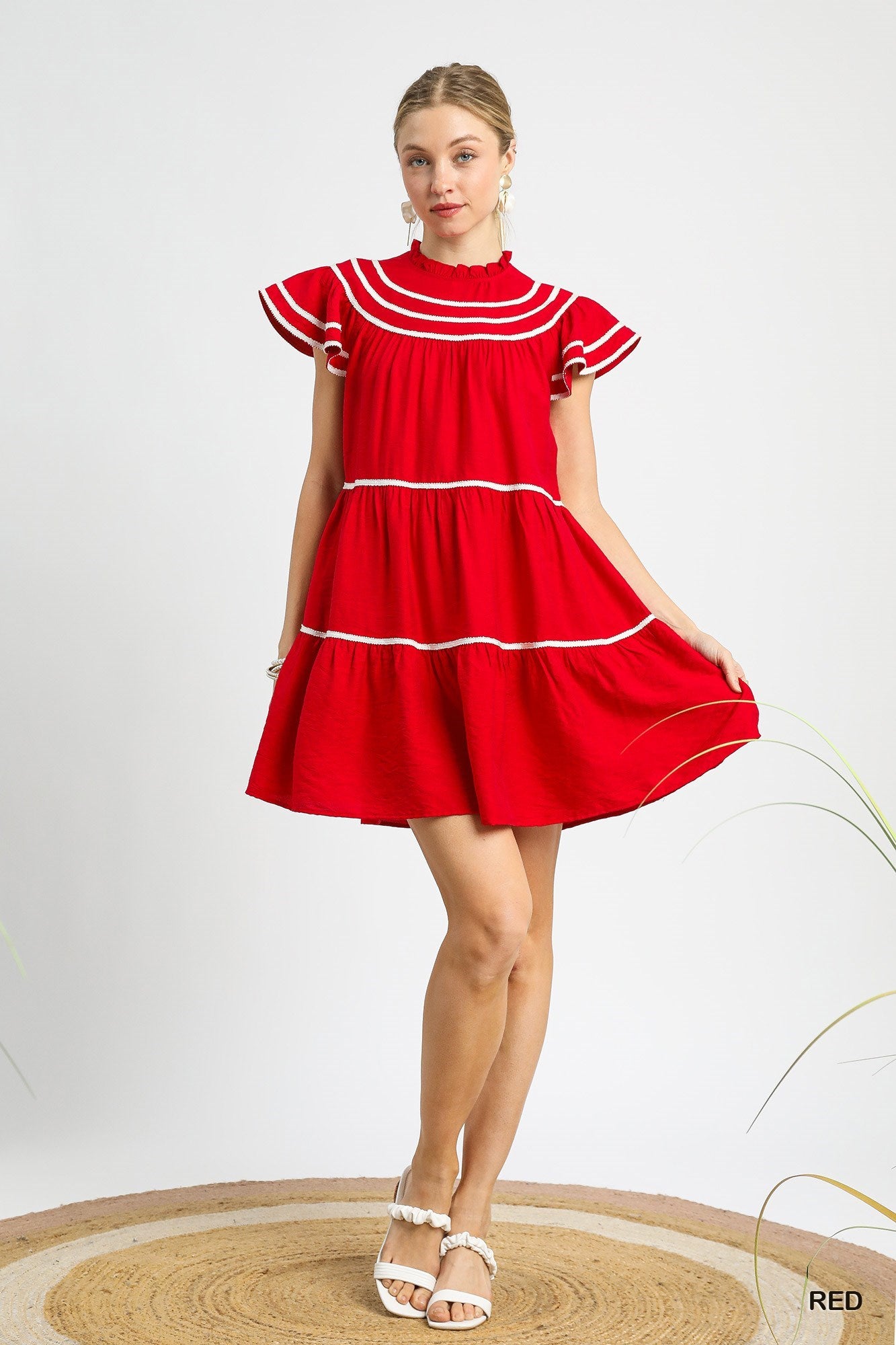 Tiered Ruffle Mini Dress