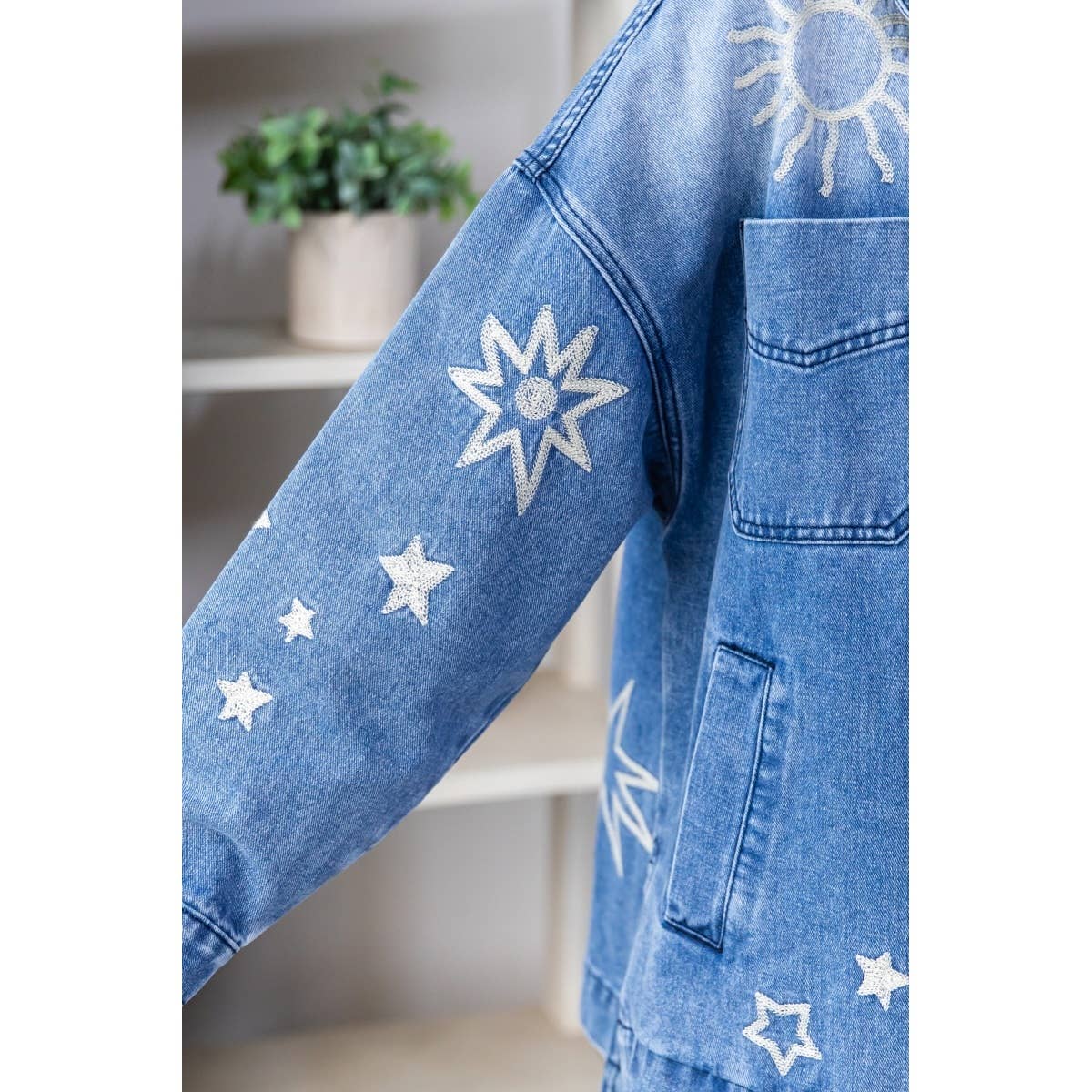Embroidered Denim Jacket