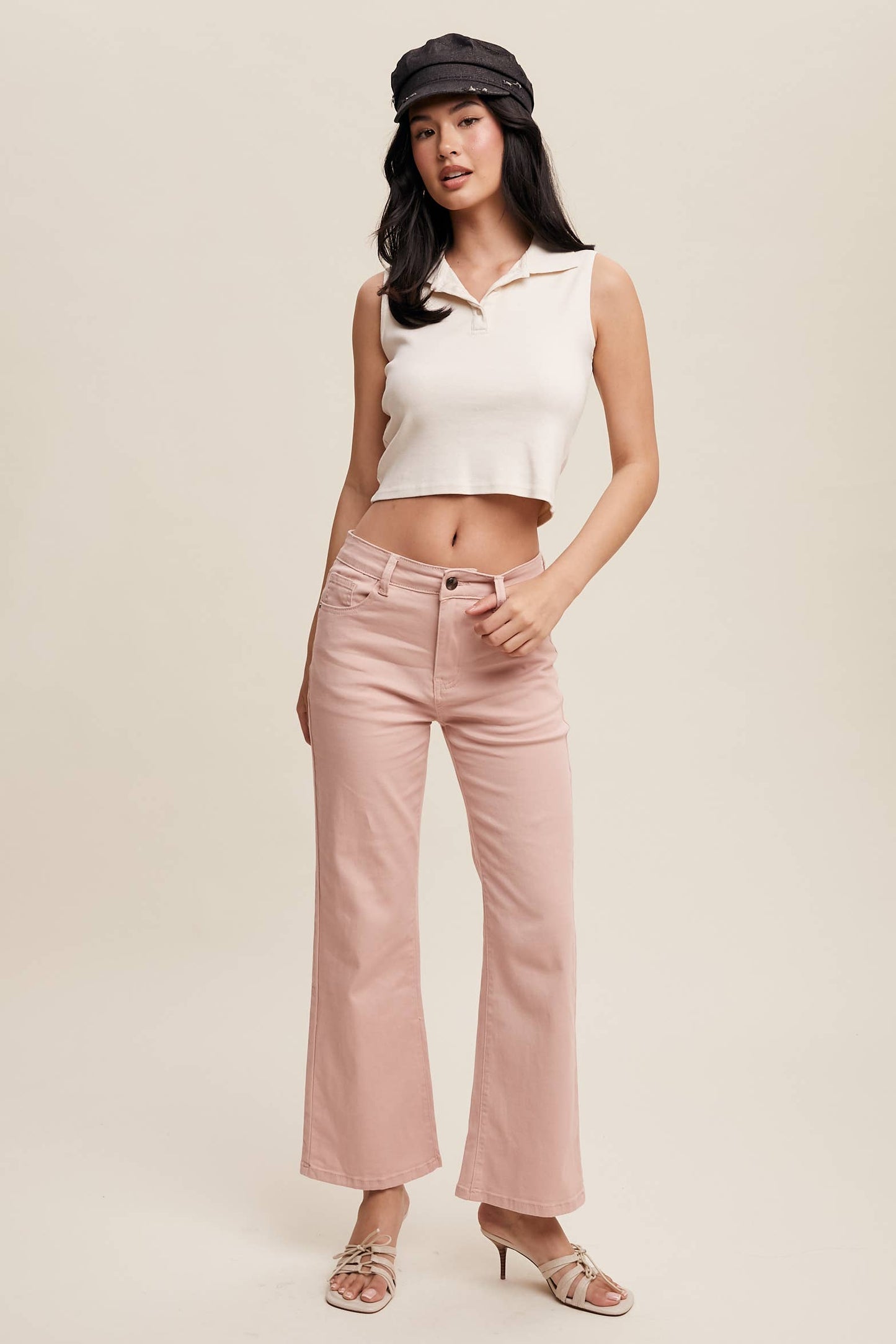 Stretch Wide-Leg Denim Jeans
