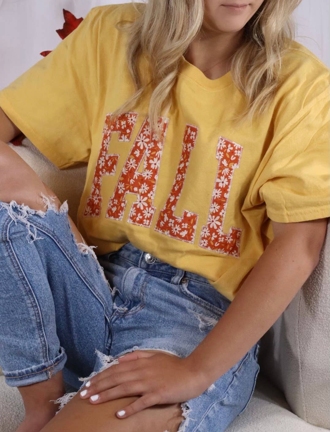 Fall Floral Halloween Short Sleeve Tee