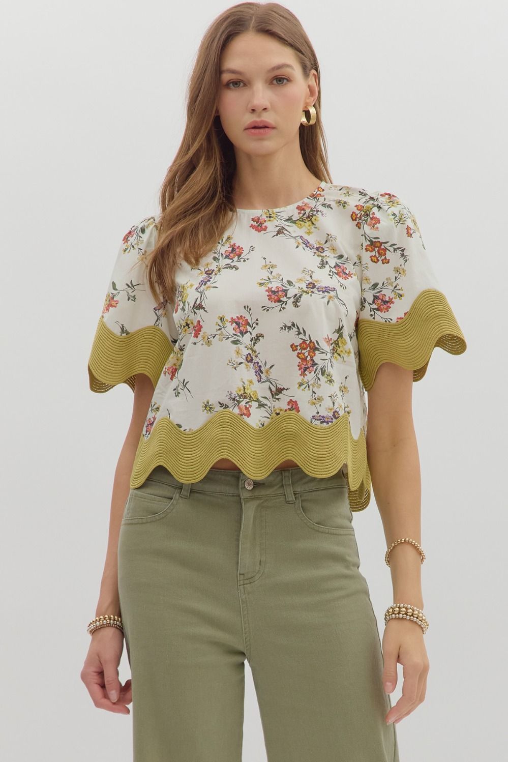 Floral Print Pullover Top