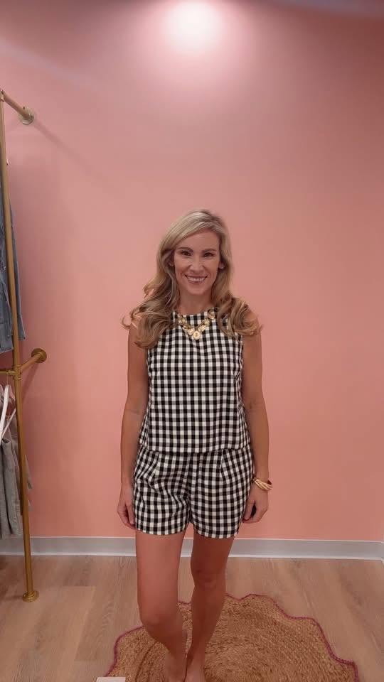 Gingham Check Tank and Short Set