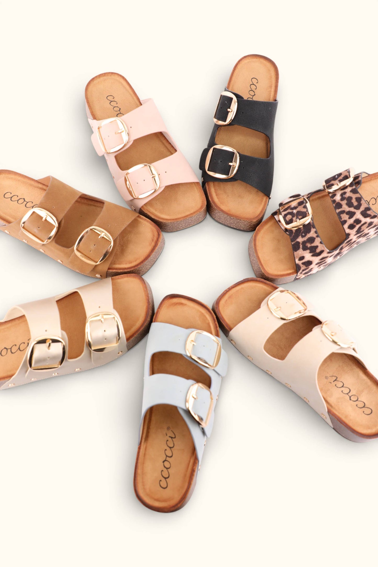 DOUBLE STRAP PLATFORM SANDAL