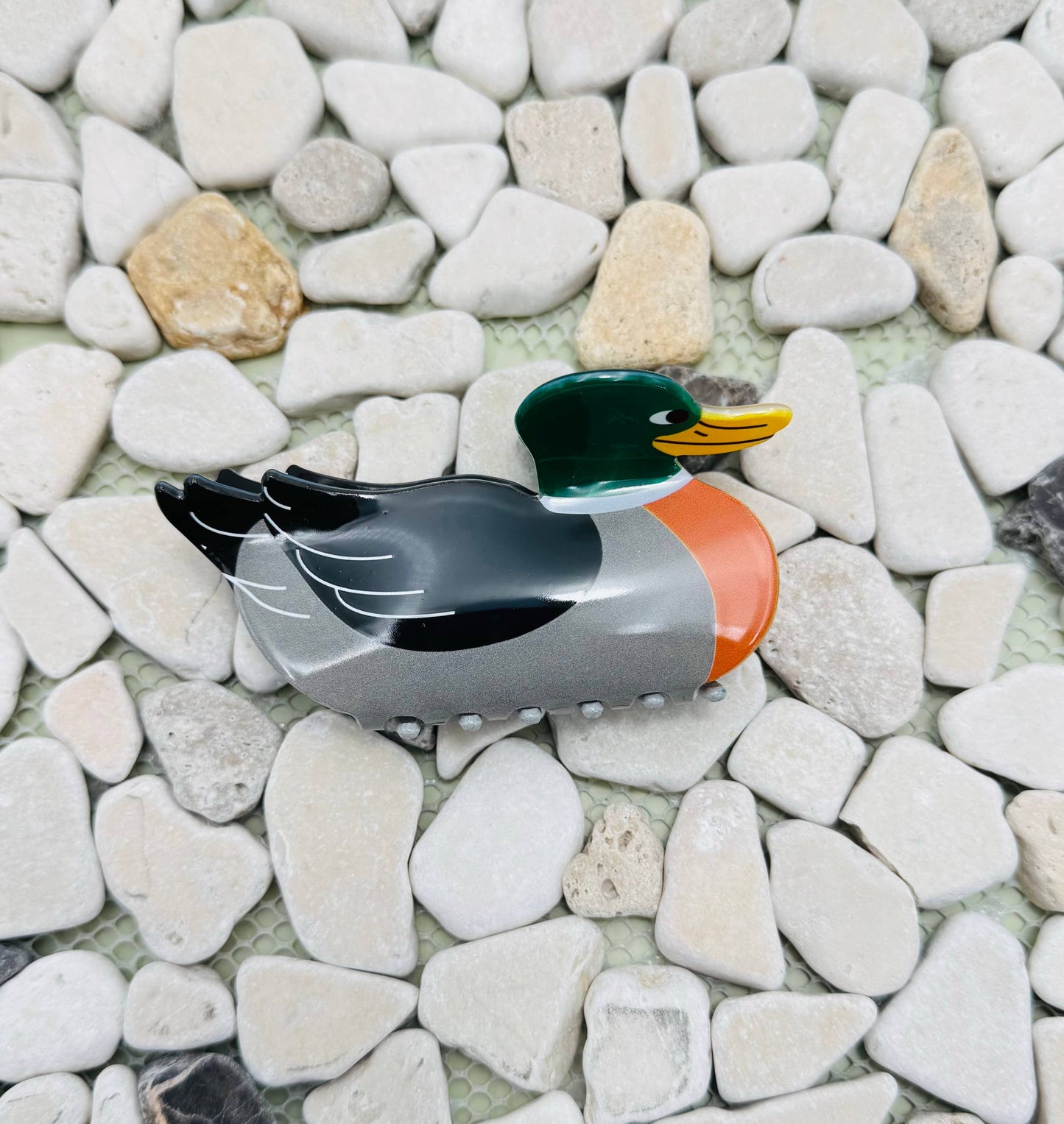 JUMBO MALLARD DUCK HAIR CLAW CLIPS
