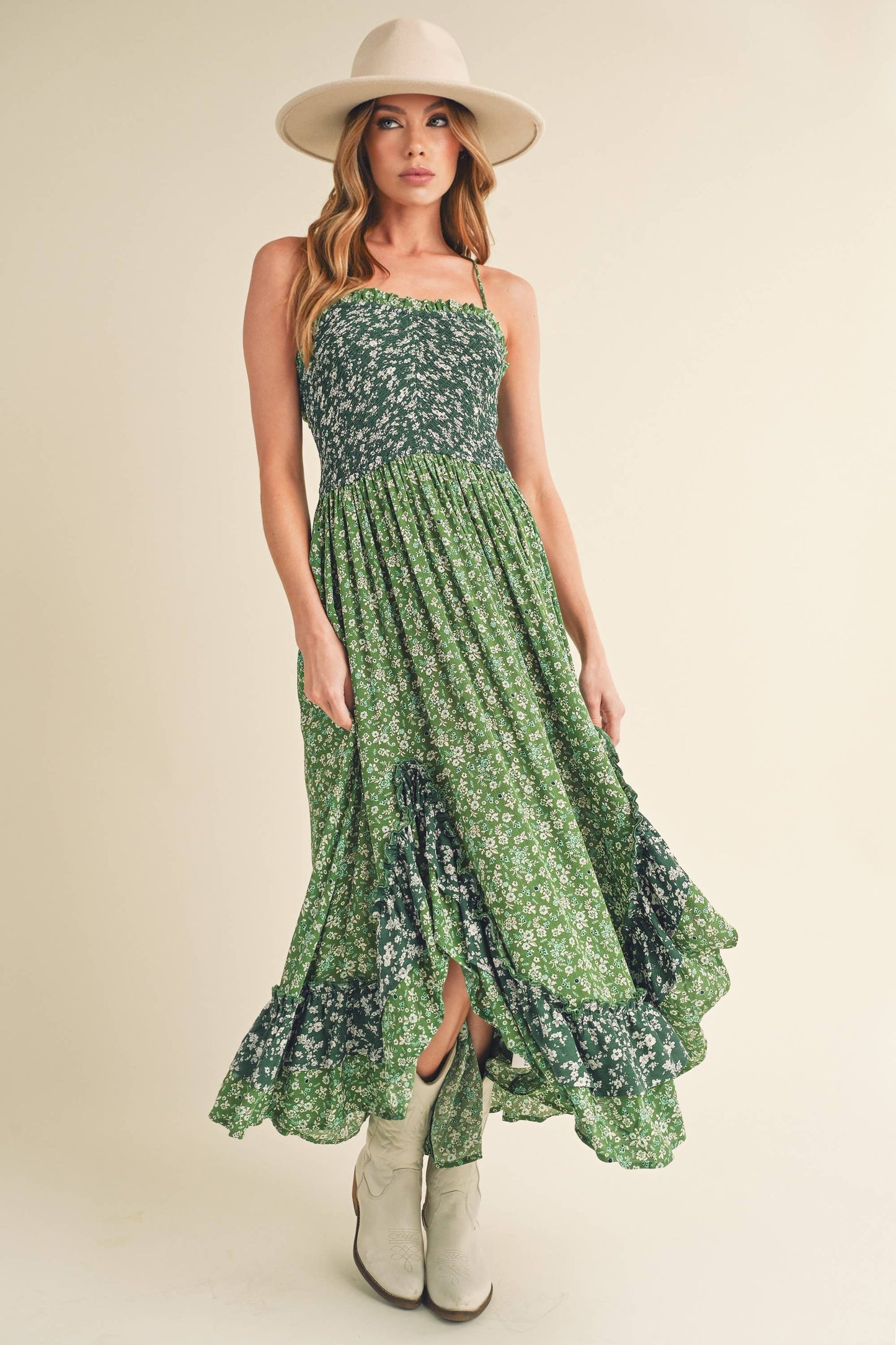 Green Ruffle Dress