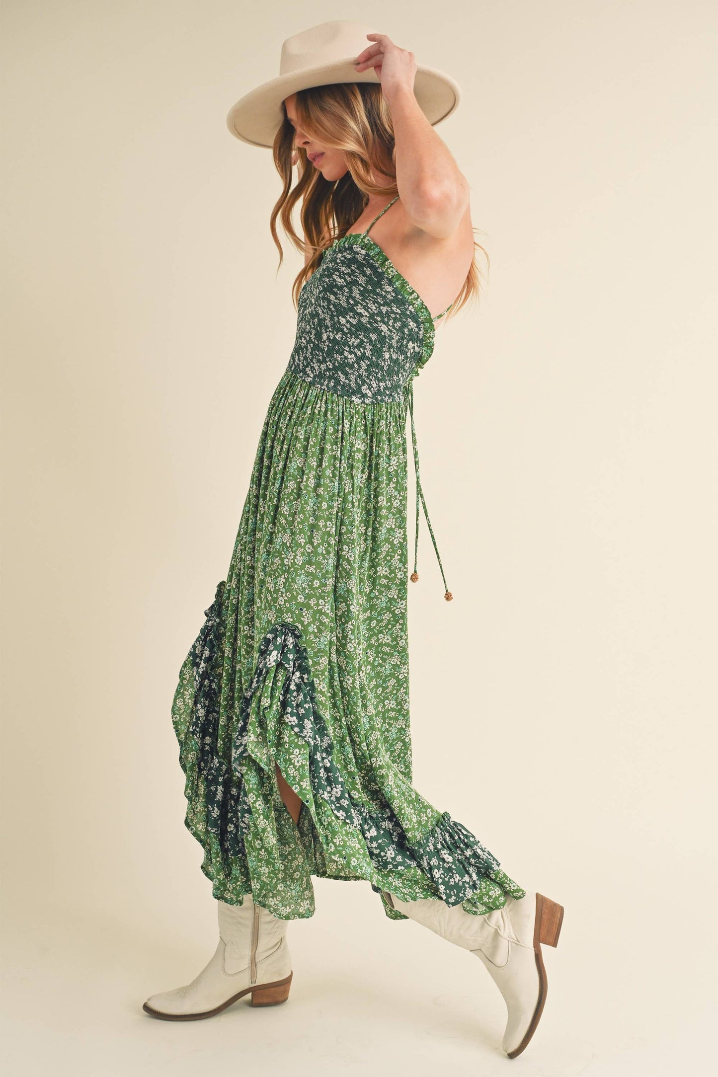 Green Ruffle Dress