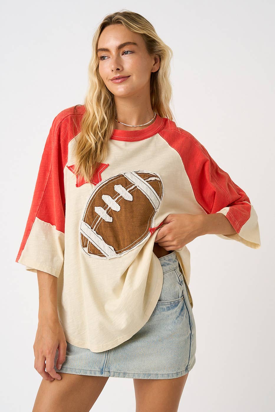 FOOTBALL PATCH COLOR BLOCK TOP