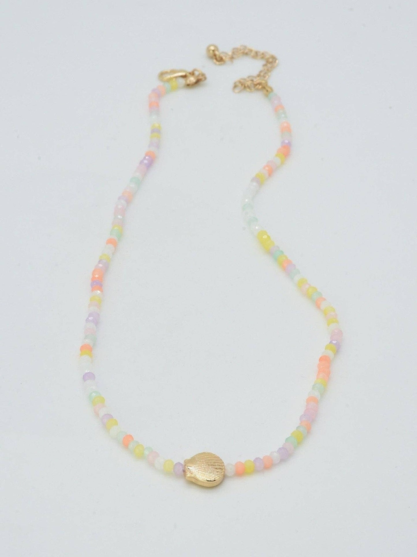 Beaded Shell Pendant Necklace