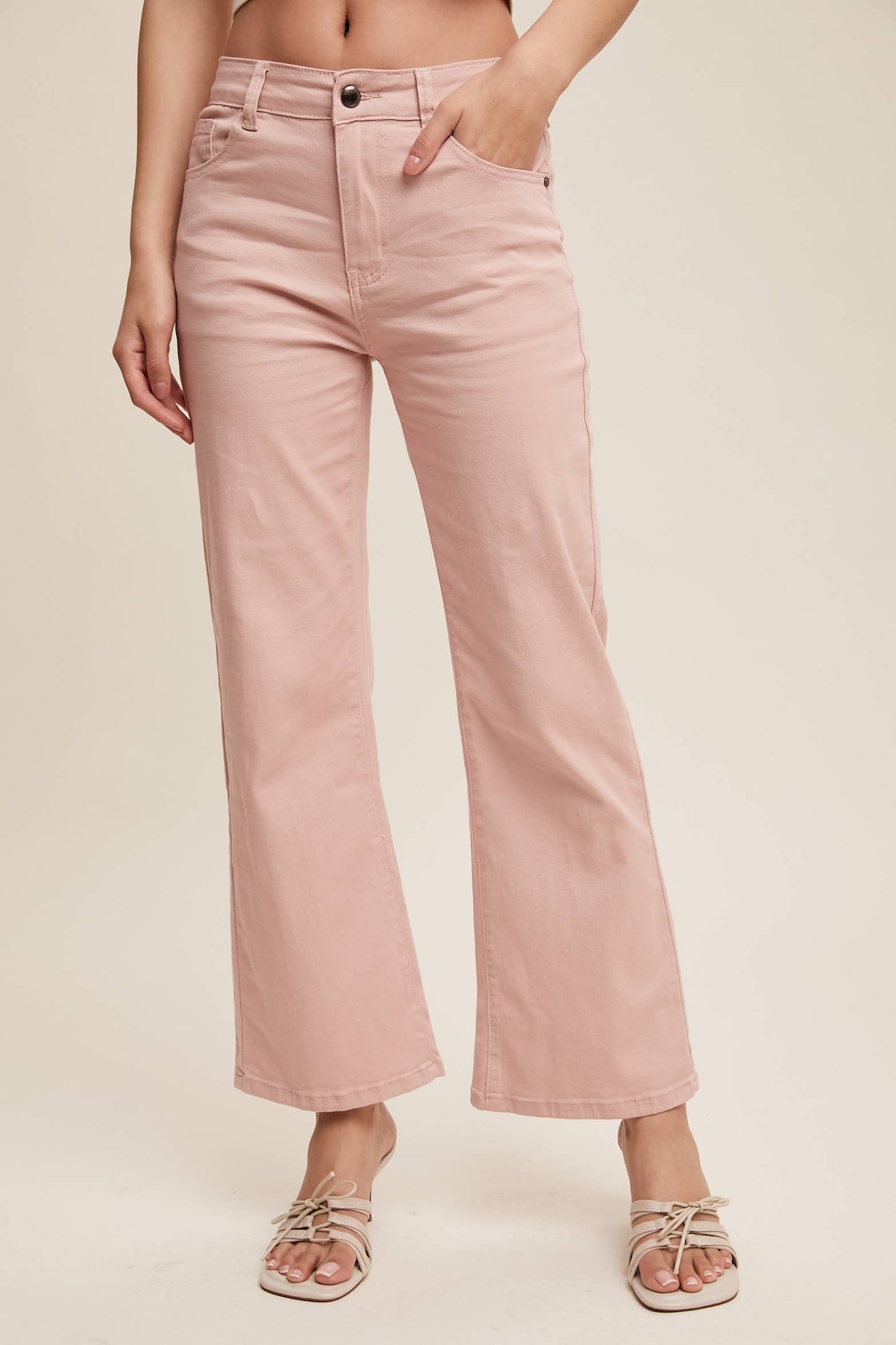 Stretch Wide-Leg Denim Jeans