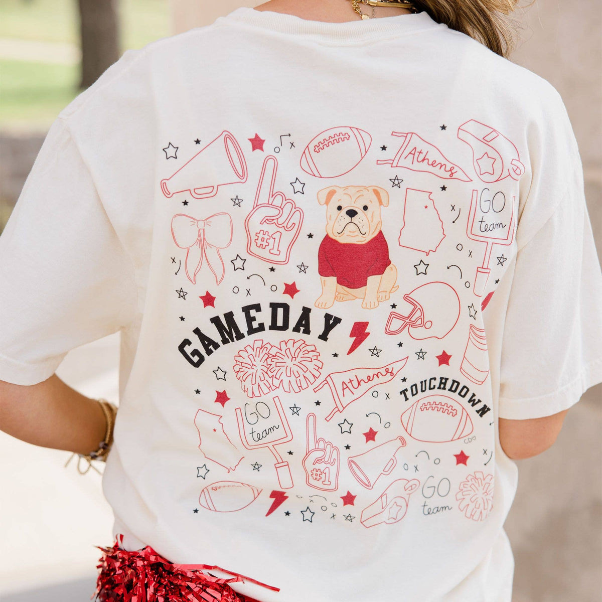 Athens Football Game Day Tee - Ivory