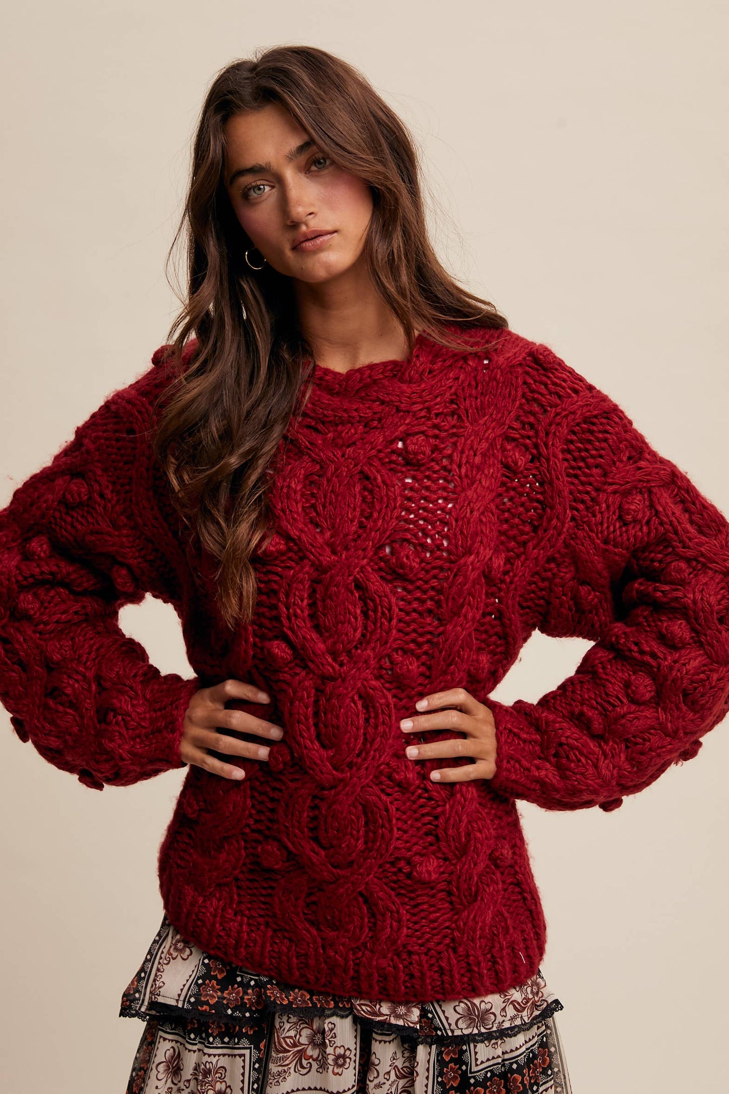 Chunky Cable Knit Sweater