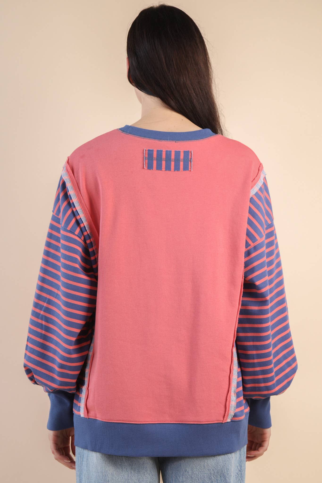 Oversized Striped Casual Knit Top