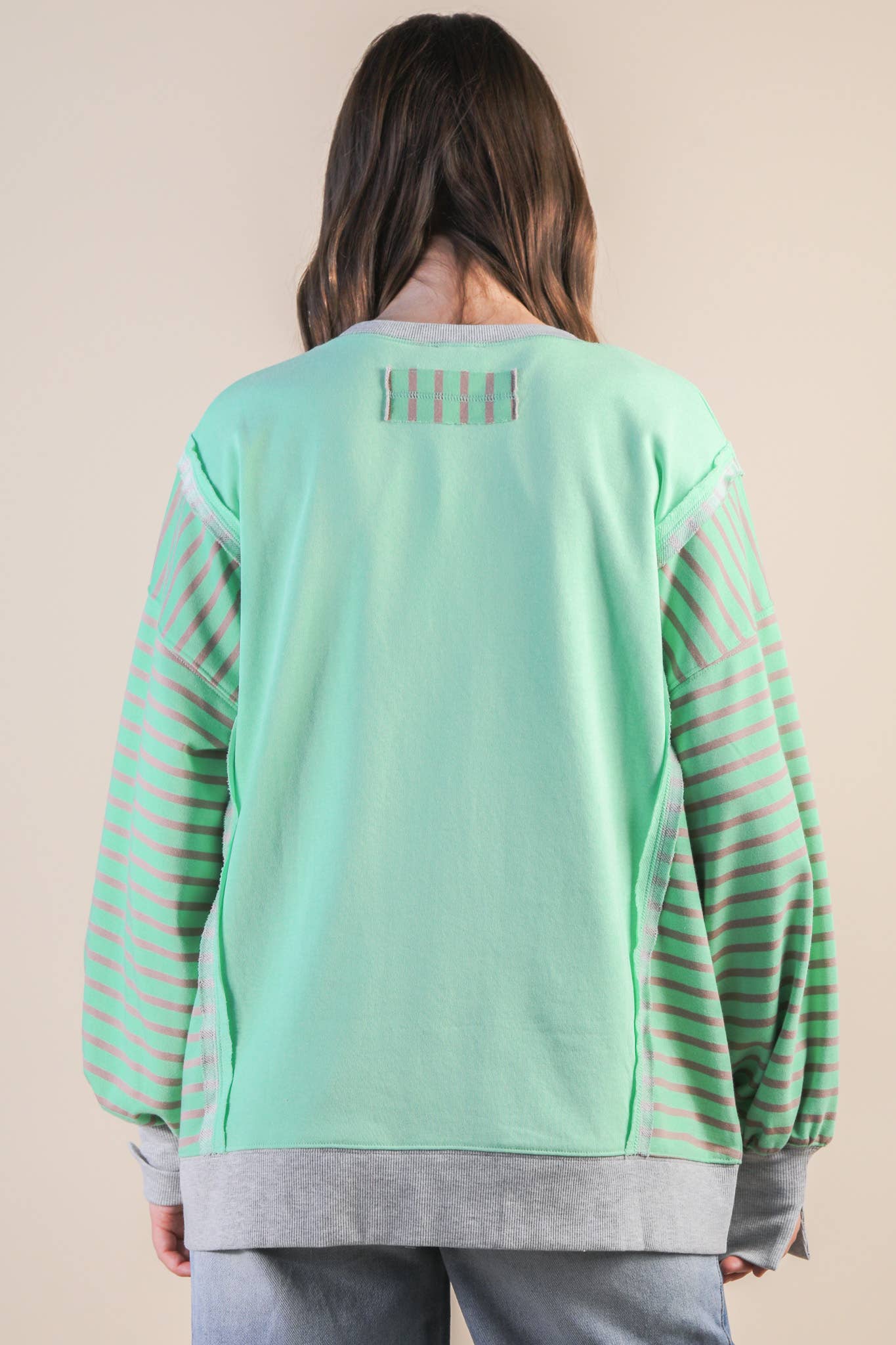 Oversized Striped Casual Knit Top
