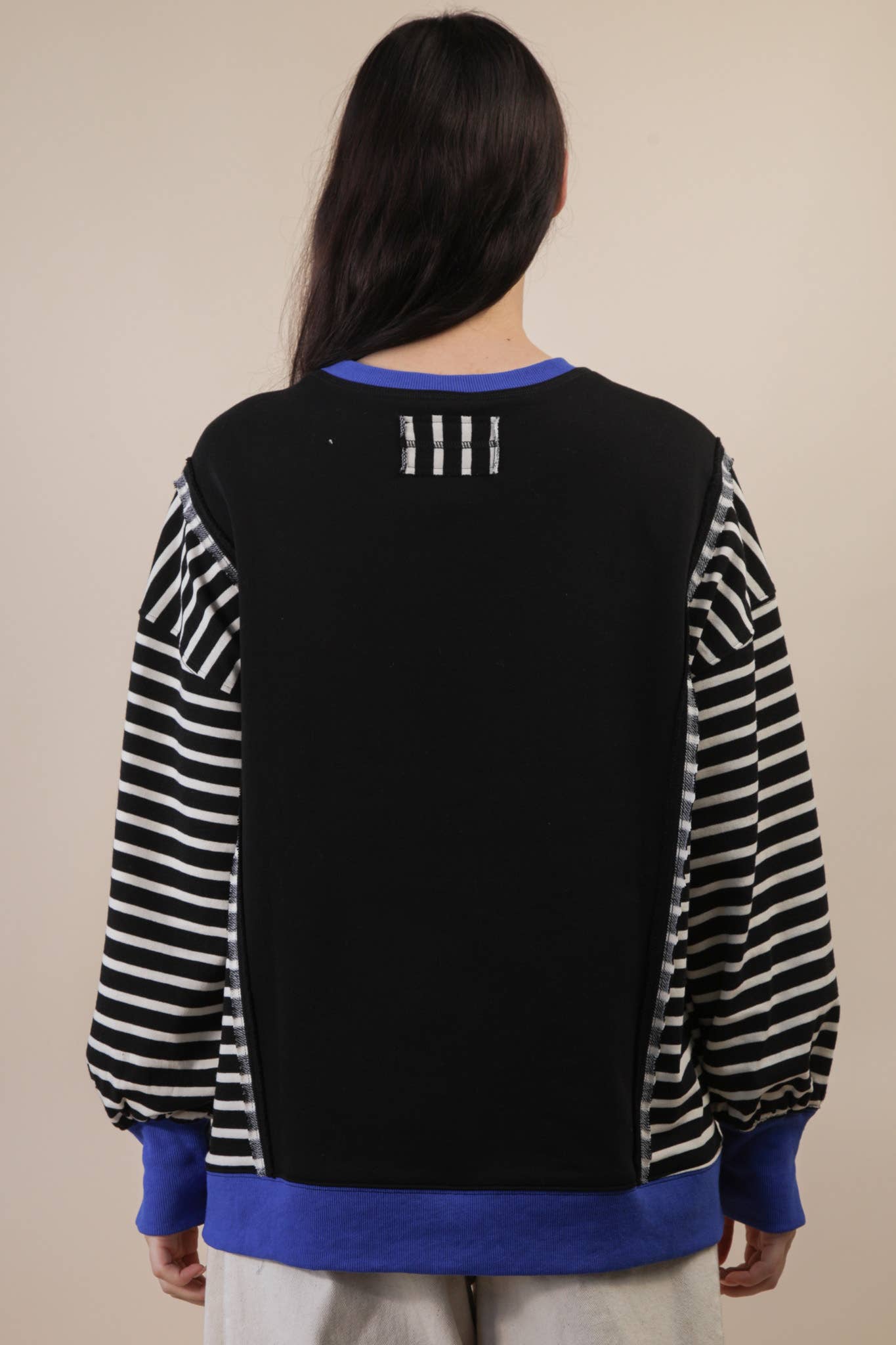 Oversized Striped Casual Knit Top