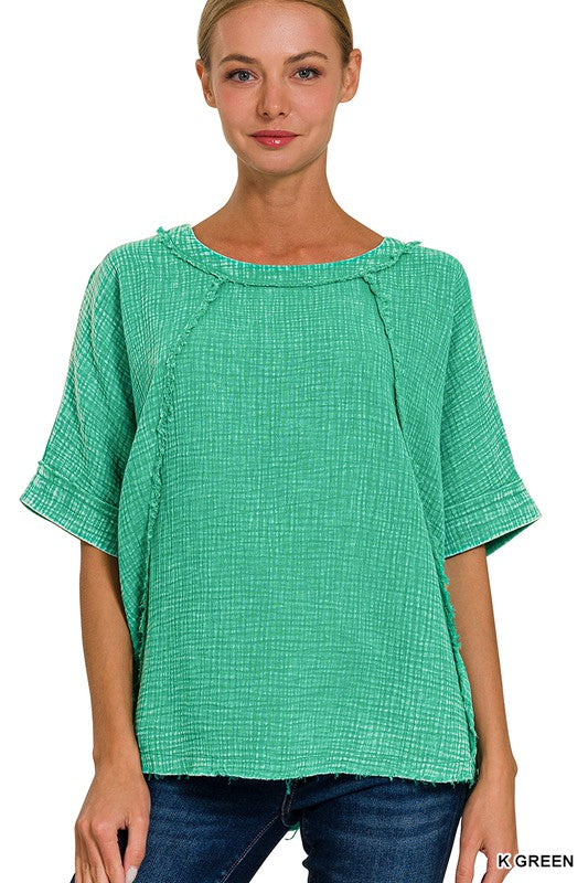 Double Gauze Raglan Top