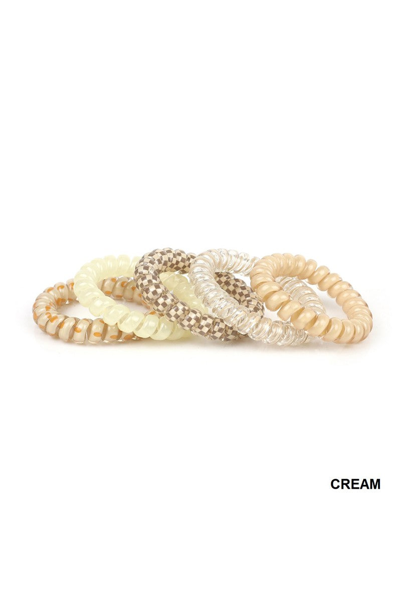 Flower Checker Hair Ties
