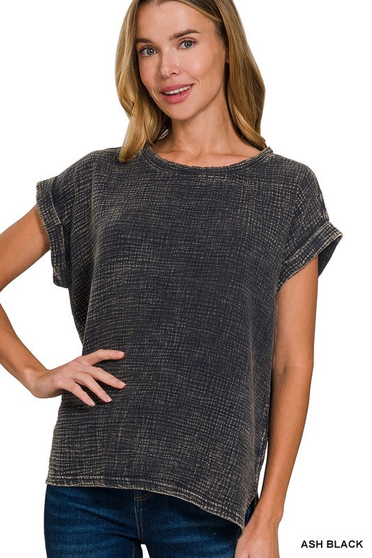 Gauze Acid Washed Top