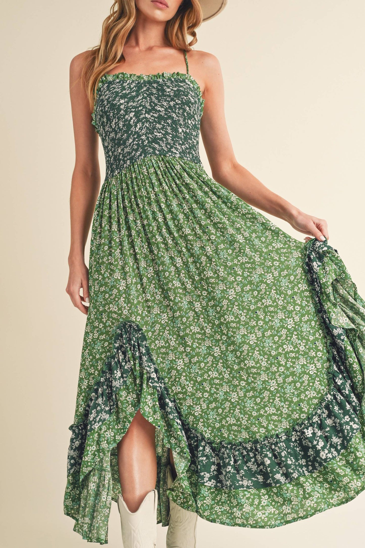 Green Ruffle Dress