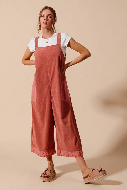 Corduroy Overalls Jumpsuit