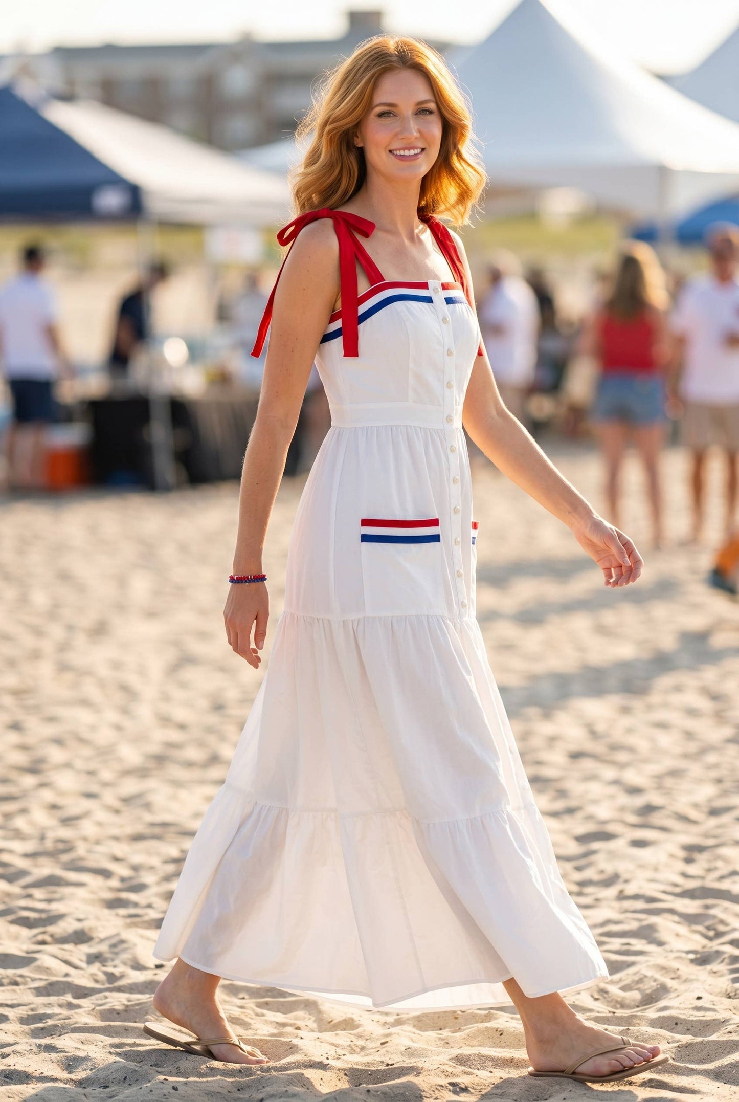 4th of july-inspired maxi dress