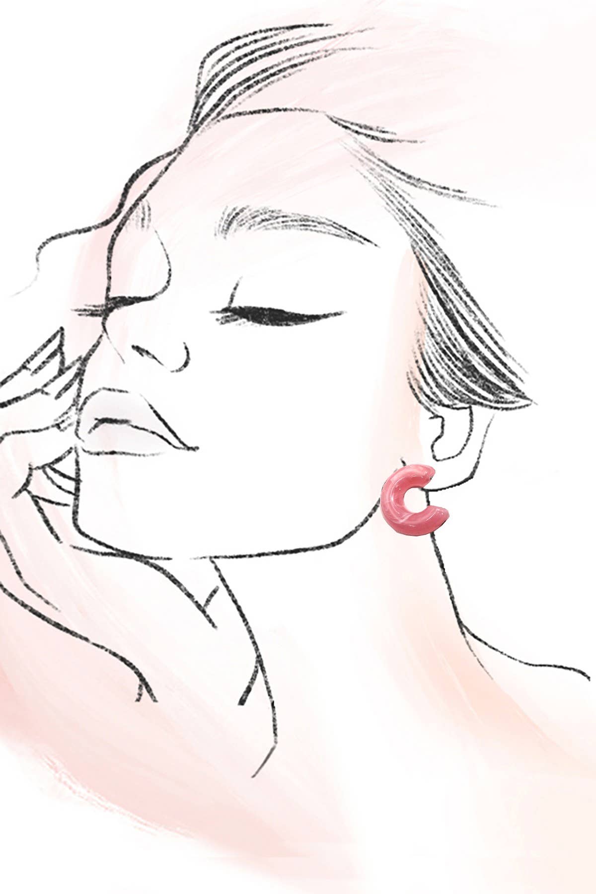 MULTI CLASSIC ACRYLIC HOOP TRIO EARRINGS