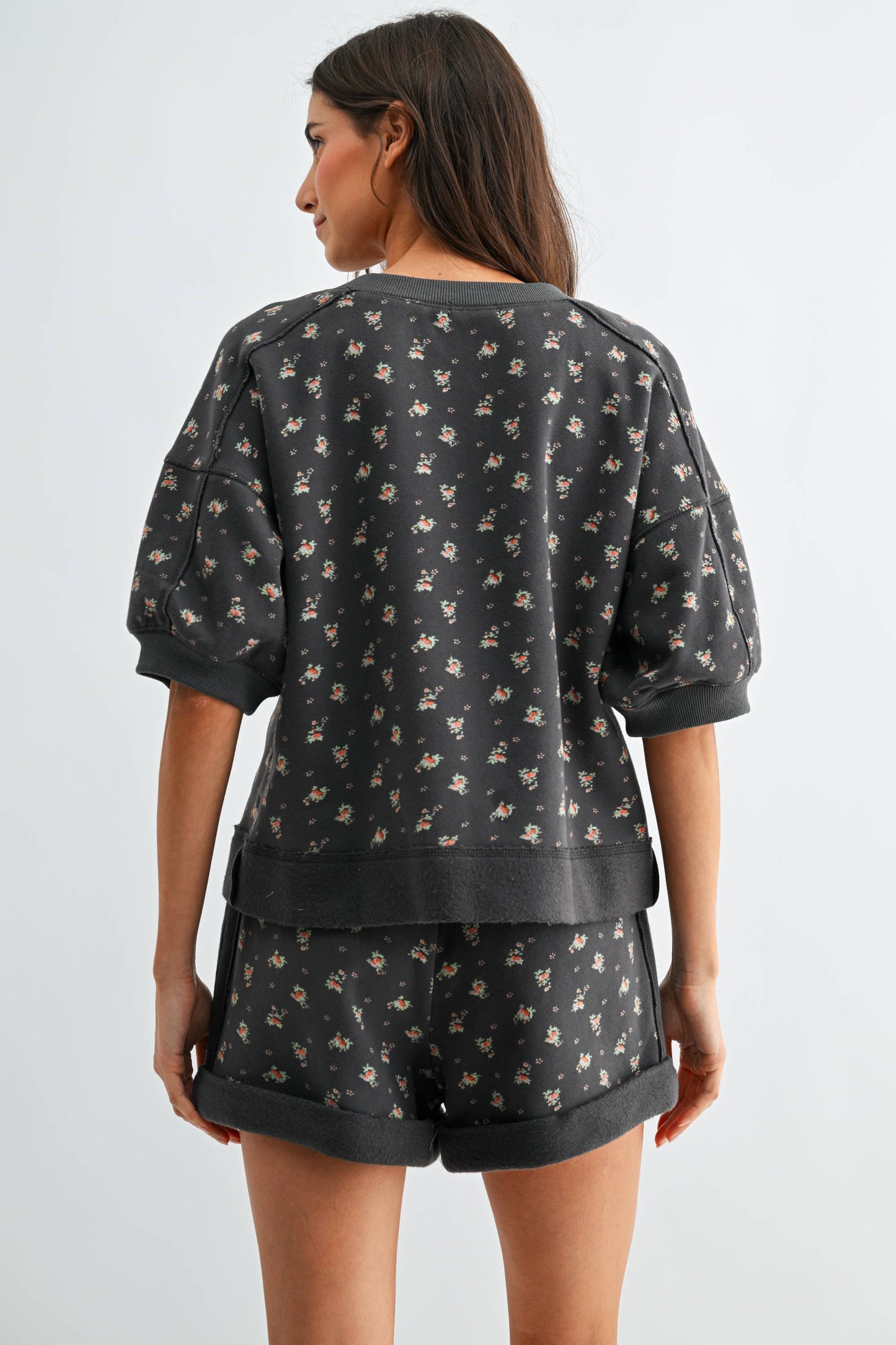 Floral Print Short Sleeve Set