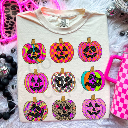 Preppy Colored Pumpkins Tee