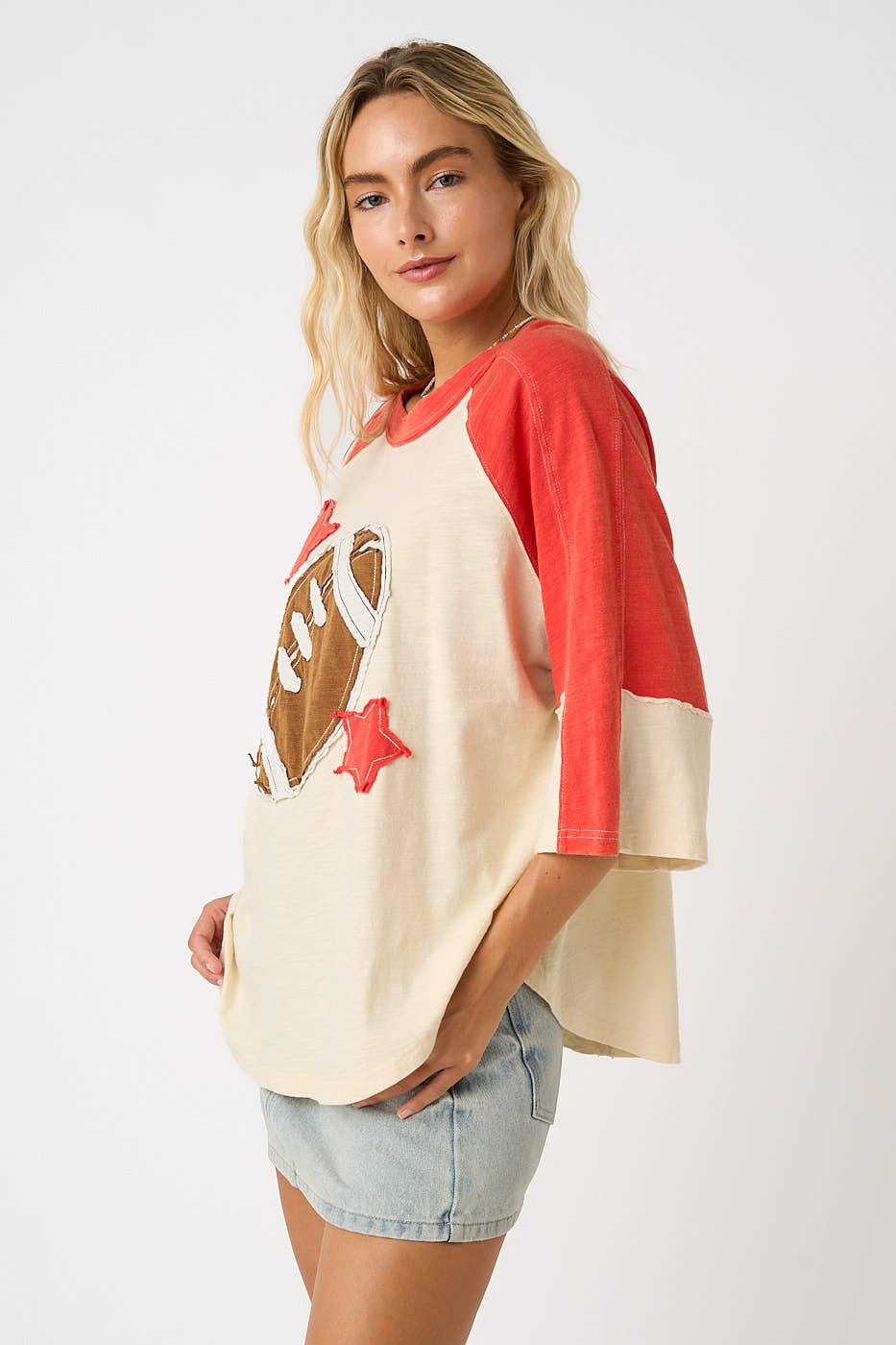 FOOTBALL PATCH COLOR BLOCK TOP