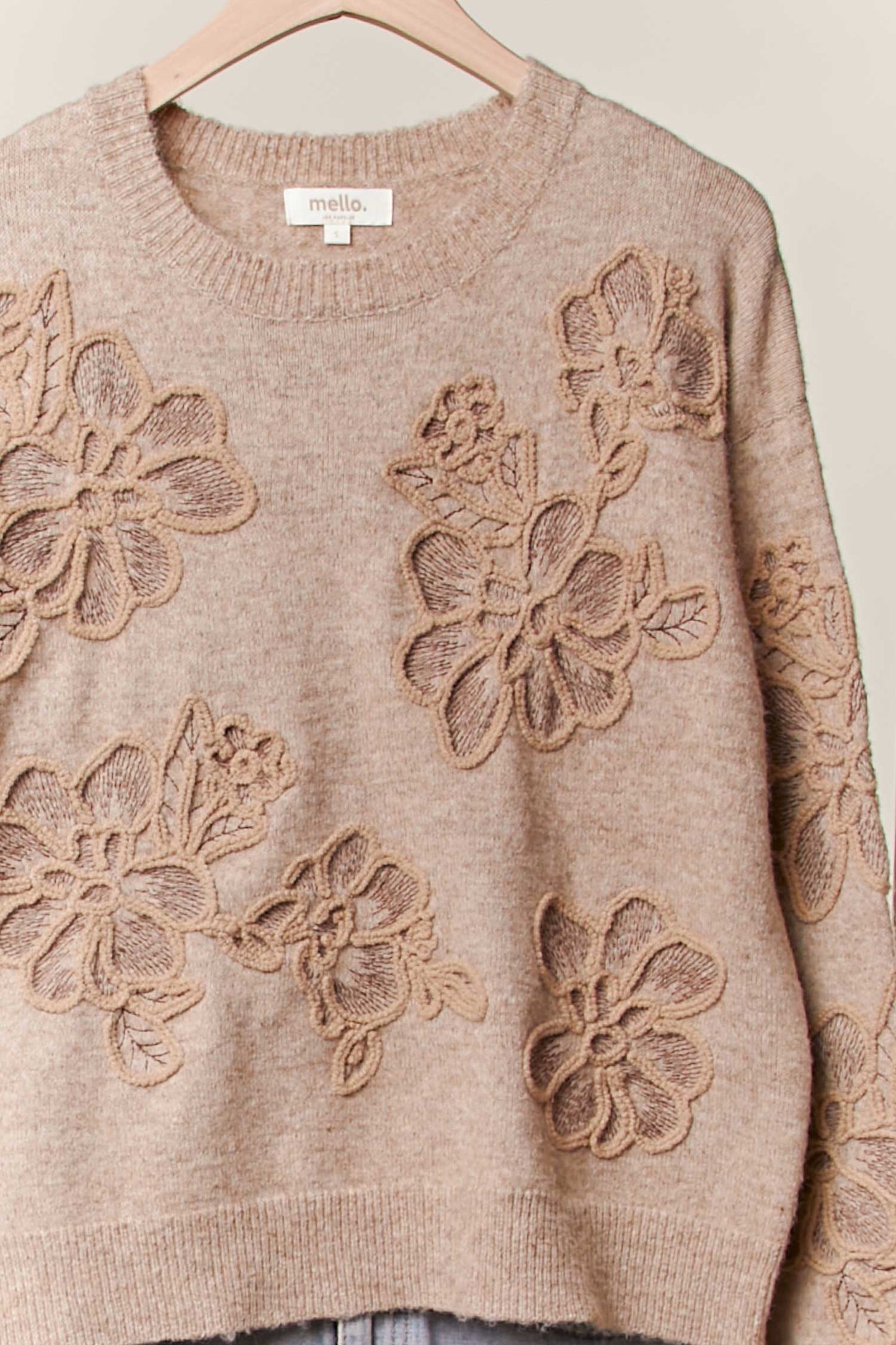 Embroidered Floral Detail Sweater