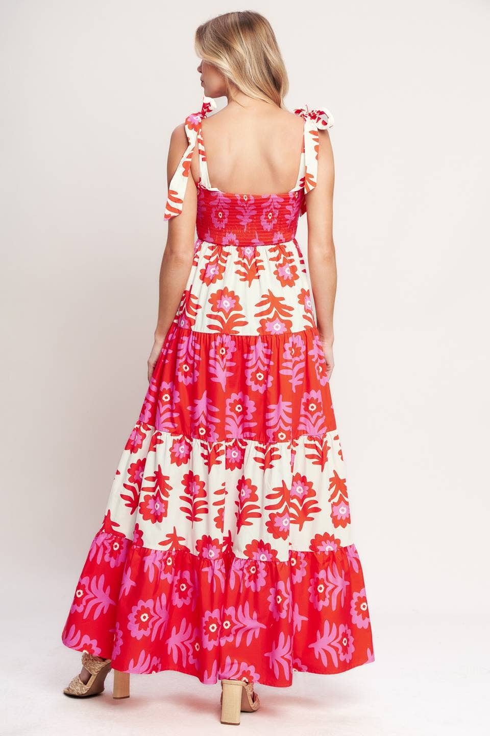 Blue Printed Woven Maxi Dress