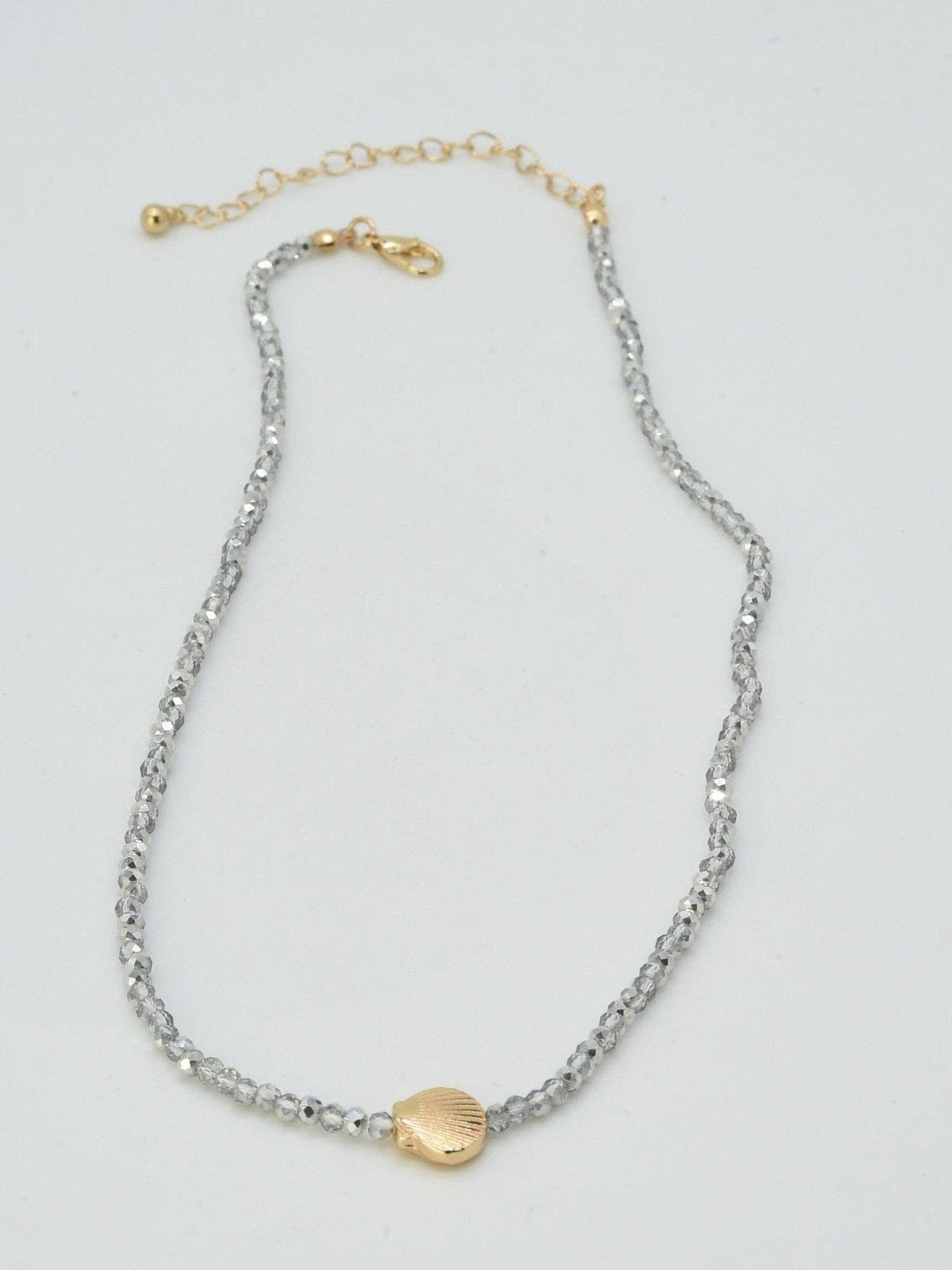 Beaded Shell Pendant Necklace