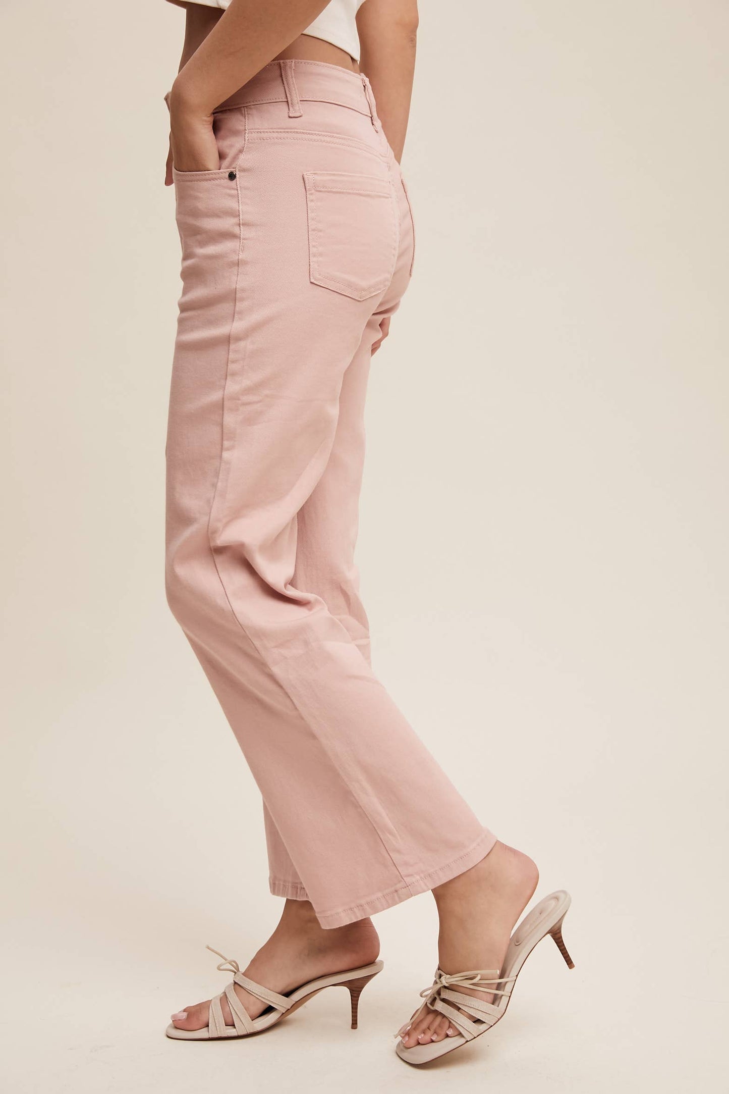 Stretch Wide-Leg Denim Jeans