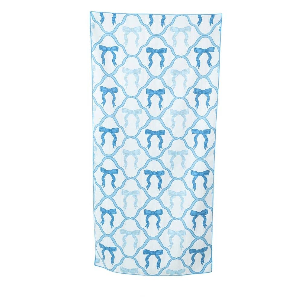 Blue Bow Microfiber Towel