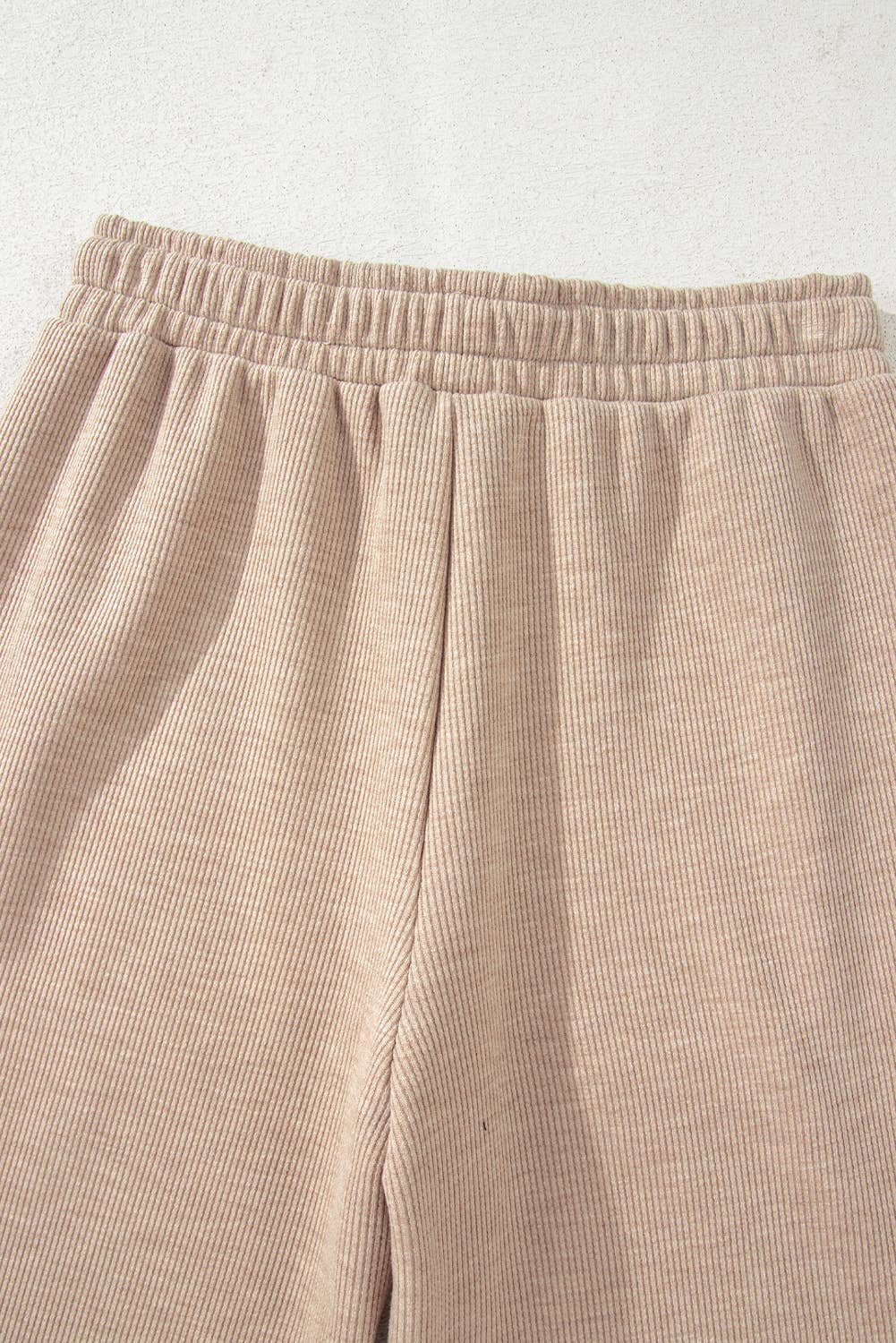 Corduroy Leopard Drawstring High Waist Trousers Sweatpants