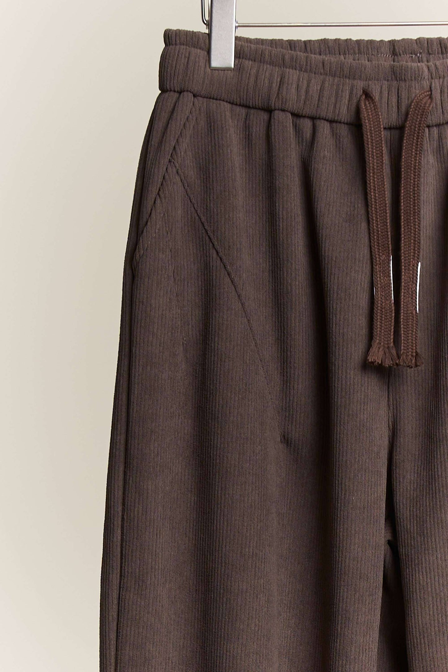 Daddy Fit Corduroy Baggy Pants with Elastic Waist