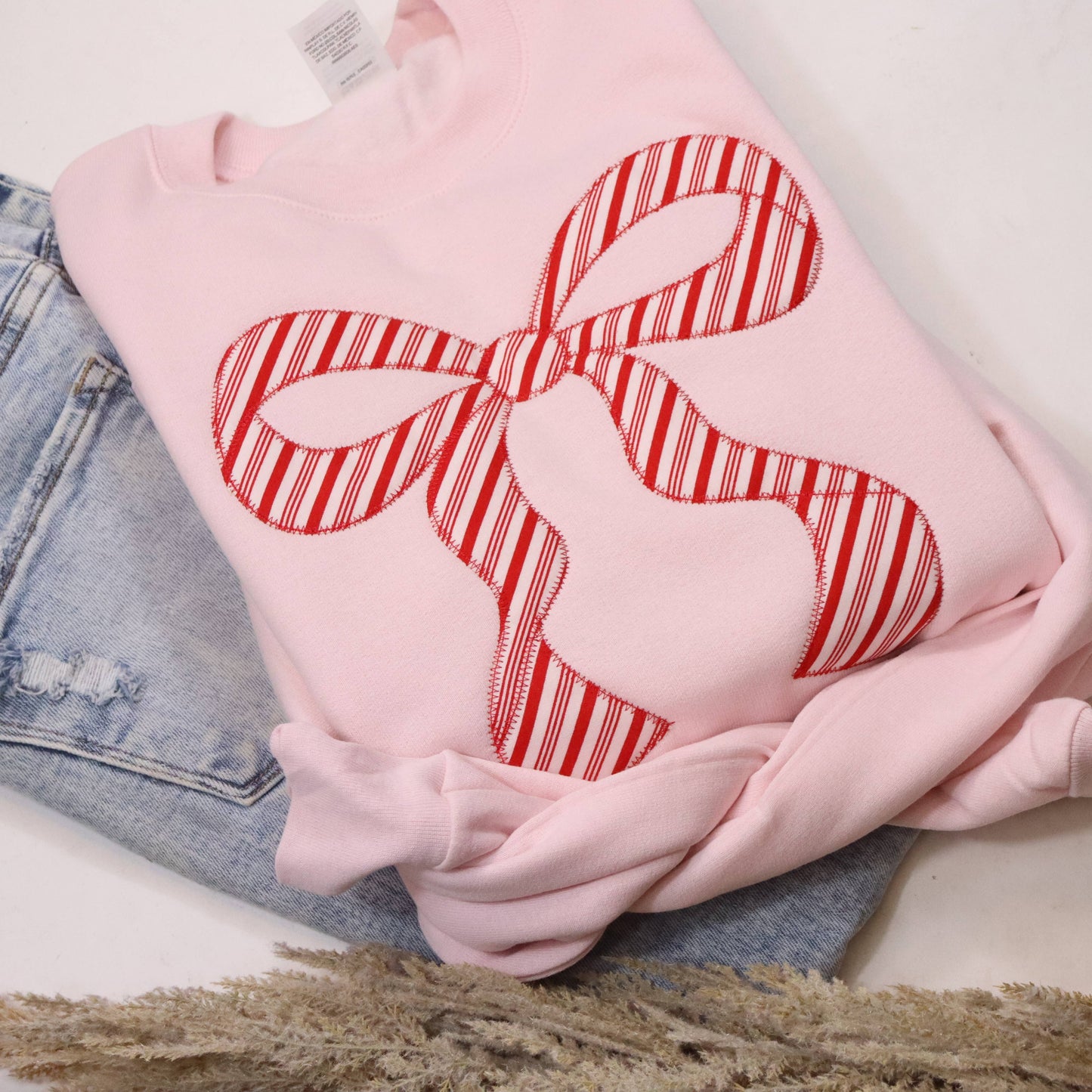 Peppermint Bow (Christmas) Sweatshirt  