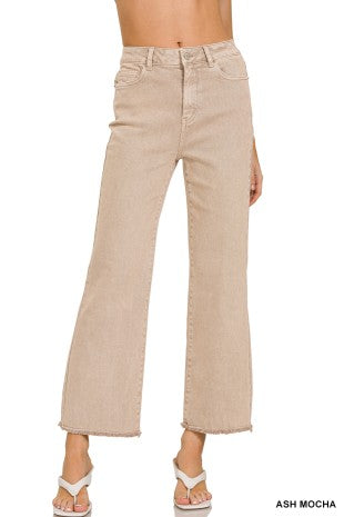 Acid Washed Bootcut Pants