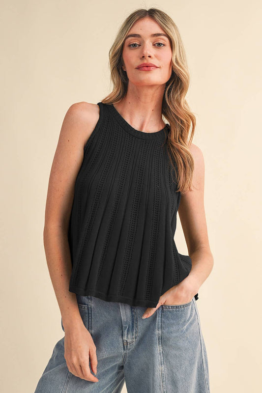 SLEEVELESS KNIT TANK