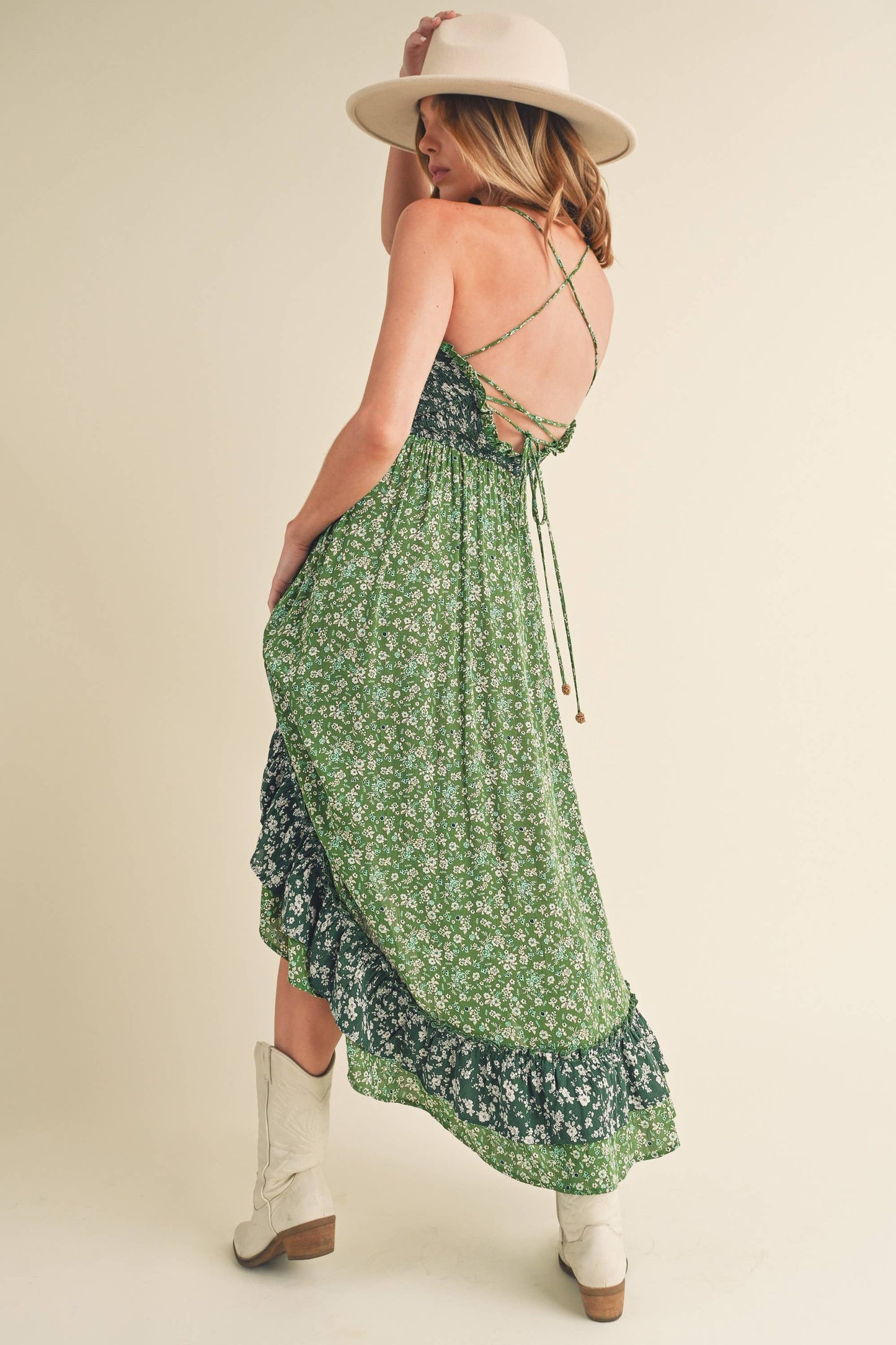 Green Ruffle Dress