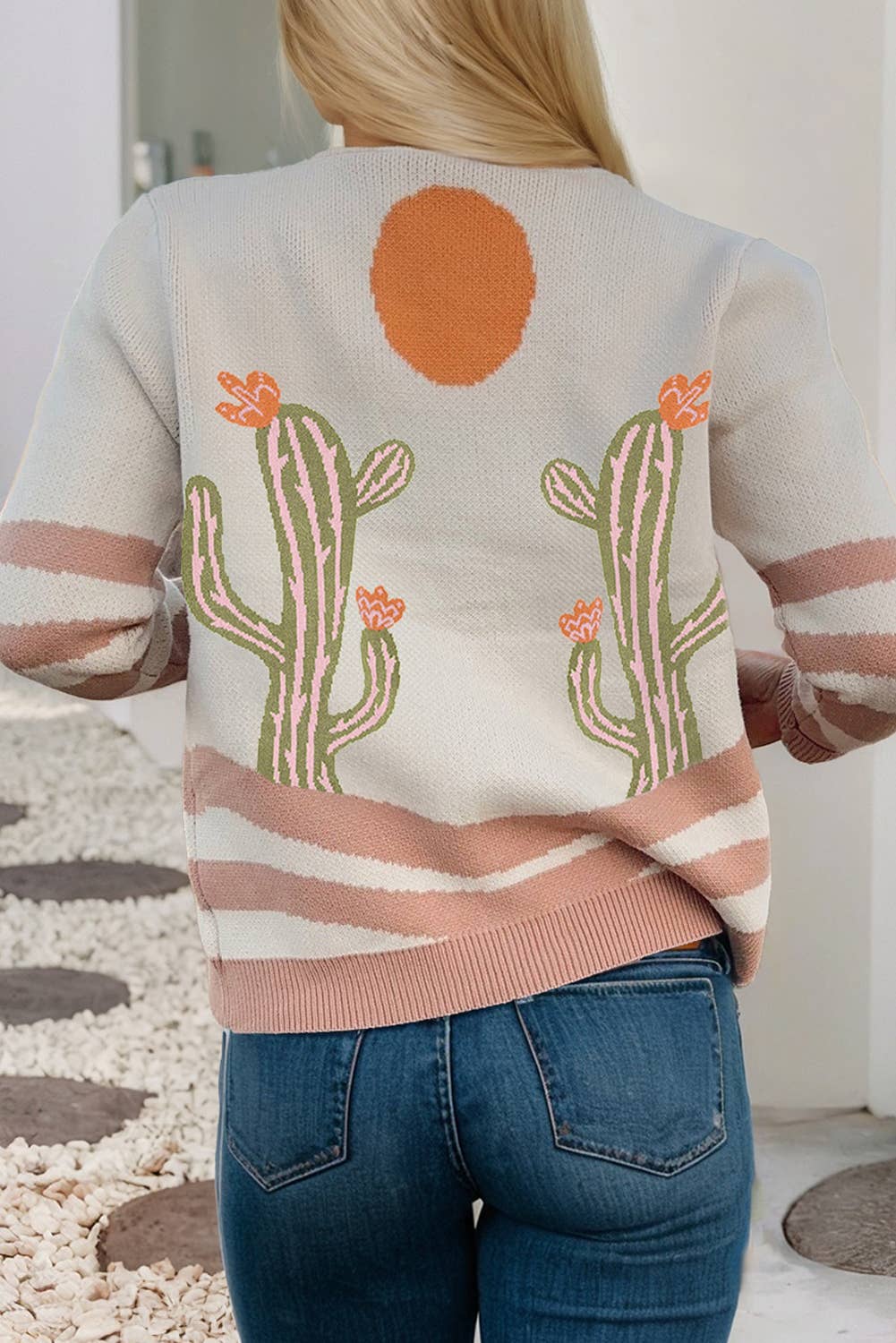 Cowgirl Fashion Cactus Sweater Cardigan
