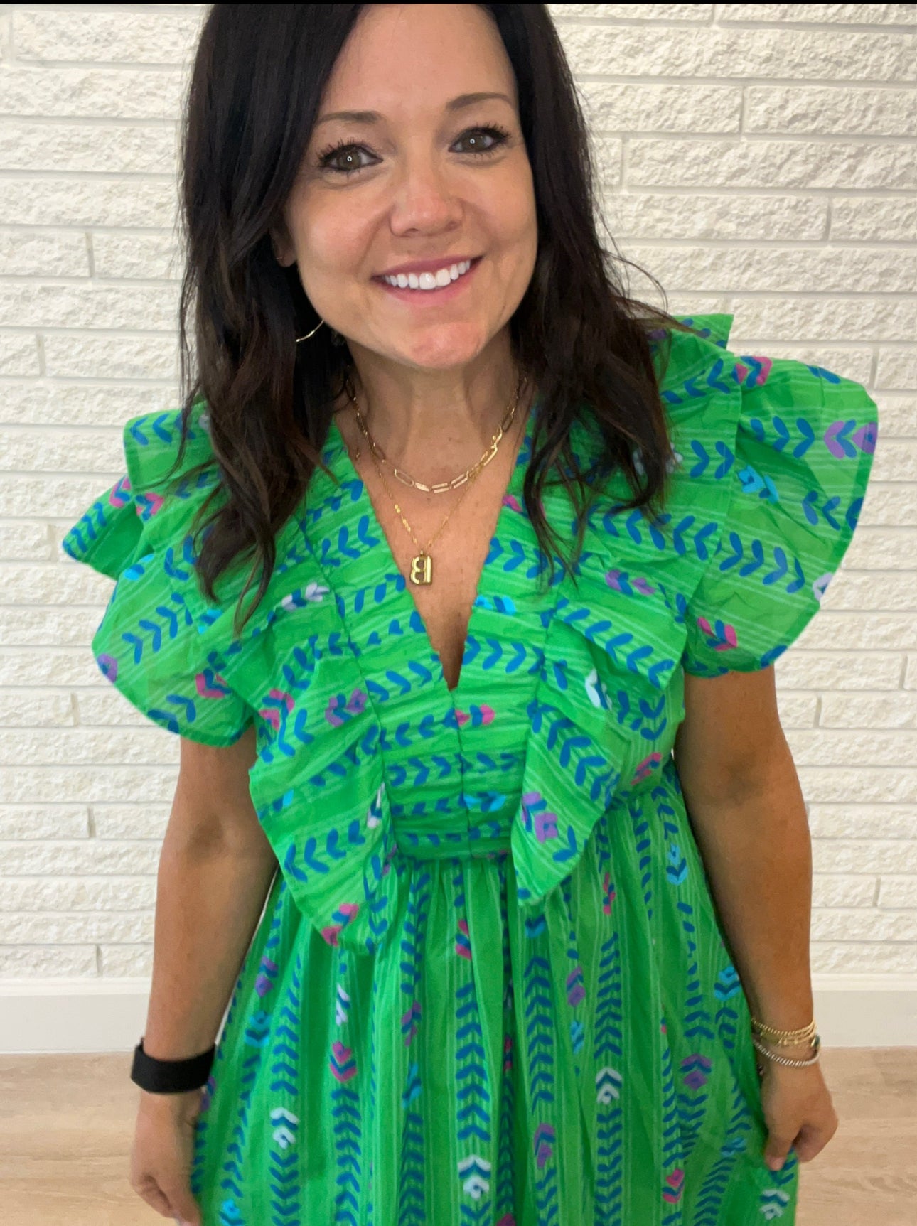 Green Mix Maxi Dress