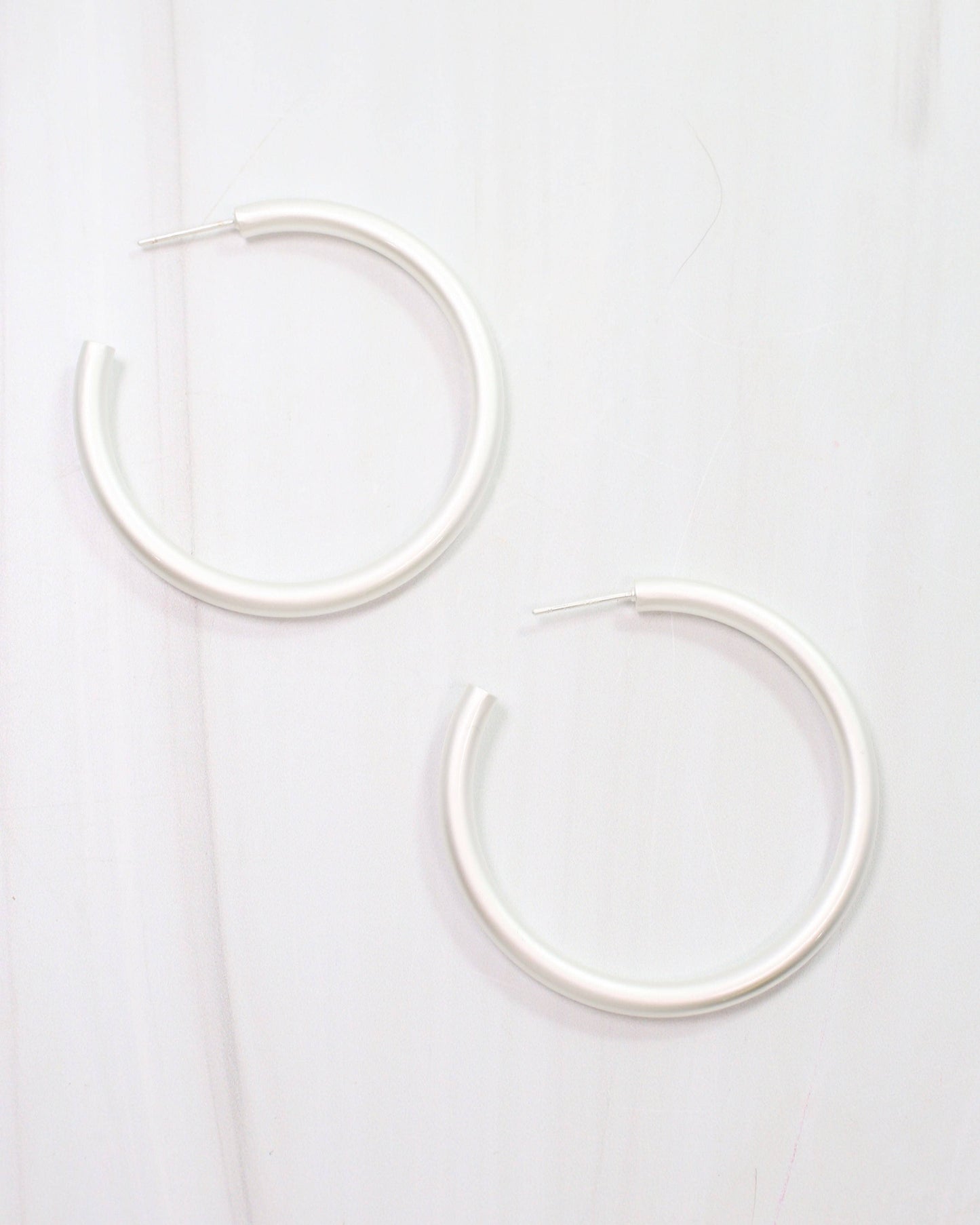 Nielsen Hoop Earring Matte Silver